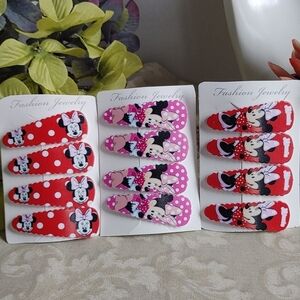 Bundle Of  Minnie Mouse Hair Clip Accessories